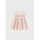 Vestido Rayas Lino Bebé 01921-075  MAYORAL