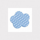 Pomo 100 Mm Nube Madera Lacada Celeste Puntos Blancos