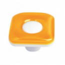 Pomo Metacrilato Naranja Blanco  29 Mm 653NA