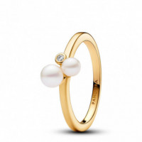 PANDORA Anillo Dúo de Perlas Cultivadas de Agua Dulce 163156C01
