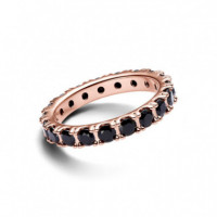 Pandora Anillo Eternity Fila Negra Brillante 180050C02