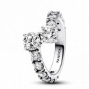 PANDORA Anillo en Plata de Ley Banda Brillante Superpuesta 193149C01