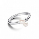 PANDORA Anillo Dúo de Perlas Cultivadas de Agua Dulce 193156C01