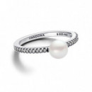 PANDORA Anillo Perla Cultivada de Agua Dulce y Pavé 193158C01
