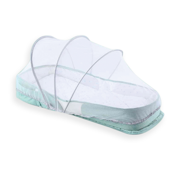 Cuna. Cama de Viaje+bolsa 2EN1 Bear Menta  KIKA BOO