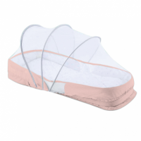 Cuna. Cama de Viaje+bolsa 2EN1 Bear Rosa  KIKA BOO