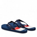 Stripes Flip Flop Blue  TOMMY HILFIGER