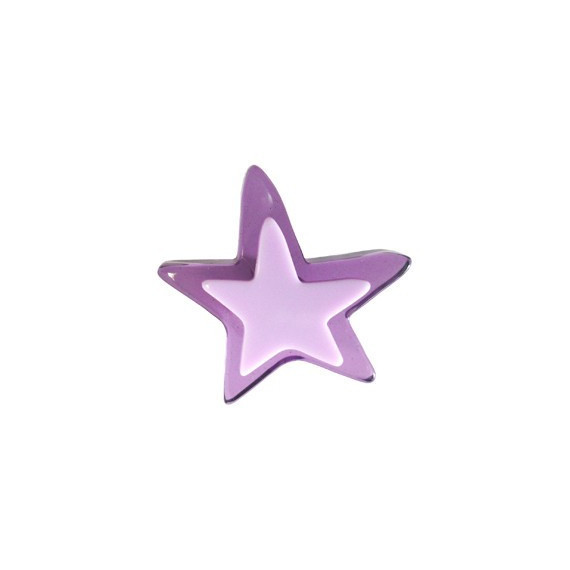 Pomo Estrella Morado Metacromo  Serigrafia   60X55MM