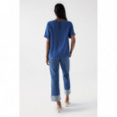 Blusas y Camisas Blusa SALSA JEANS Lightdenim con Detalle Nudo