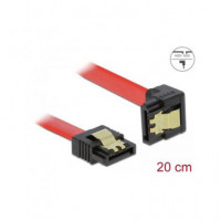 DELOCK Cable Sata 6GB/S Acodado por un Lado 20CMS Rojo 83977