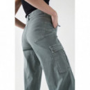 SALSA JEANS Pantalones Faith Push In Cargo con Cinturón