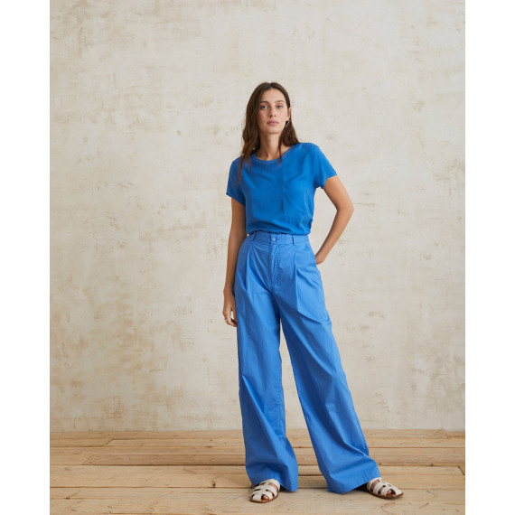 Pantalones YERSE Wide Leg Azul