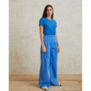 Pantalones YERSE Wide Leg Azul