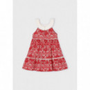 Vestido Niña Rojo Bolso 03935-083  MAYORAL