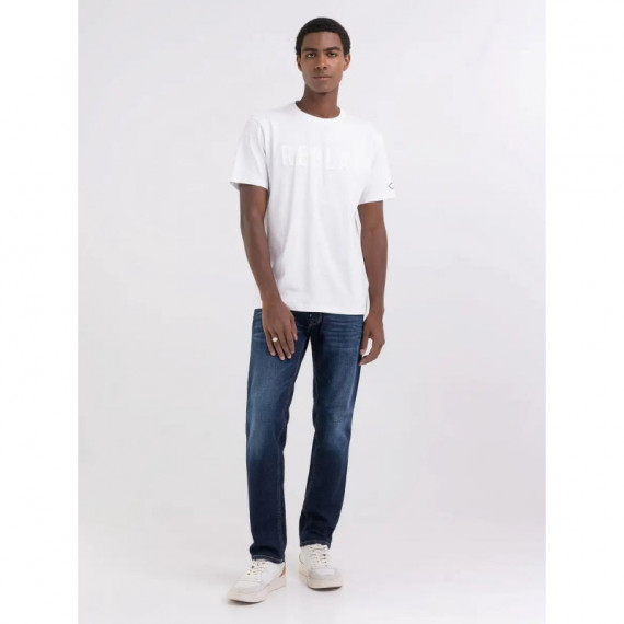 Camisetas Hombre Camiseta REPLAY de Punto con Estampado