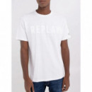 Camisetas Hombre Camiseta REPLAY de Punto con Estampado