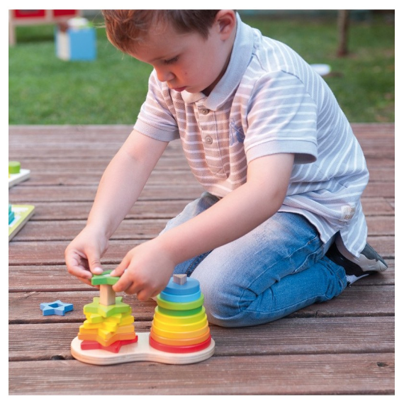 Apilable Multicolor Rainbow Stackers  ANDREU TOYS - Guanxe Atlantic Marketplace