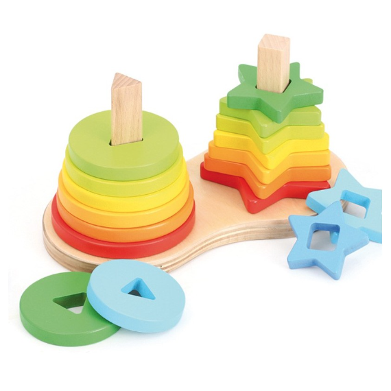 Apilable Multicolor Rainbow Stackers  ANDREU TOYS - Guanxe Atlantic Marketplace