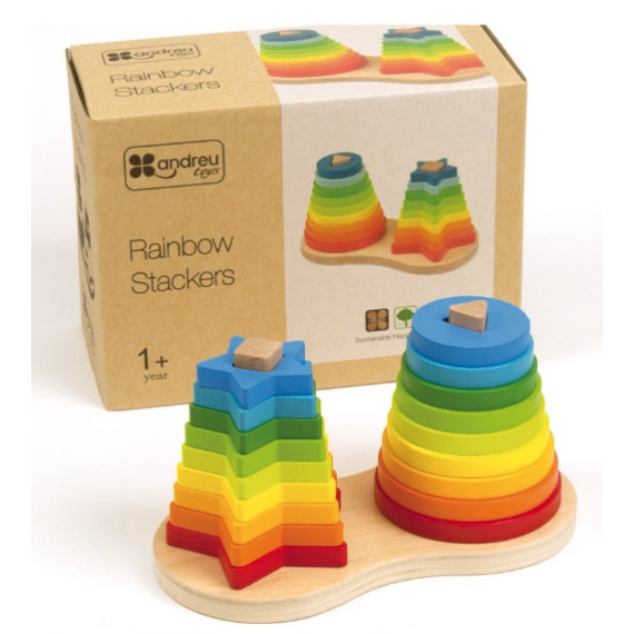 Apilable Multicolor Rainbow Stackers  ANDREU TOYS - Guanxe Atlantic Marketplace