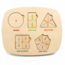 Encaje de Madera Fracciones y Formas Geométricas  ANDREU TOYS