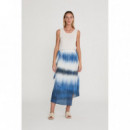 Falda DESIGNERS SOCIETY Fisac Tie Dye Azul