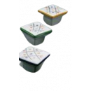 Pomo 948 Porcelana  Cuadrado con Puntos