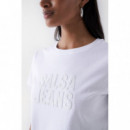 Camisetas Mujer Camiseta SALSA JEANS con Marca de Cuentas