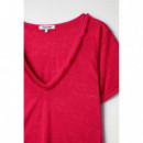 Camisetas Mujer Camiseta SALSA JEANS de Lino con Detalle de Brillo