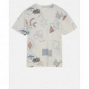 Camisetas Hombre Camiseta ANERKJENDT Akkikki Allover Emb