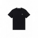 Camisetas Hombre Camiseta FRED PERRY M1600 Negra