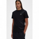 Camisetas Hombre Camiseta FRED PERRY M1600 Negra