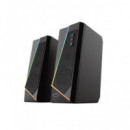 TRUST Altavoces Estereo para Pc Zoxa Gxt 609 USB con Luz Led Rgb 12W (6W Rms) Negro