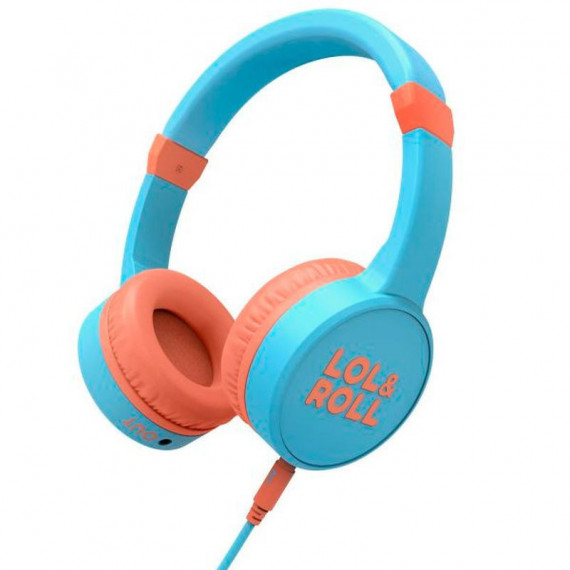 ENERGY SISTEM Auriculares Lol&roll Pop Kids Azul  SUPRAURAL/DIADEMA/JACK3.5/LIMITADOR de Volumen
