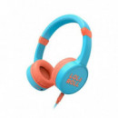 ENERGY SISTEM Auriculares Lol&roll Pop Kids Azul  SUPRAURAL/DIADEMA/JACK3.5/LIMITADOR de Volumen