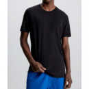 Camiseta CALVIN KLEIN Básica Negra Logo Parche