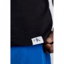 Camiseta CALVIN KLEIN Básica Negra Logo Parche