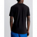 Camiseta CALVIN KLEIN Básica Negra Logo Parche