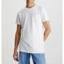 Camiseta CALVIN KLEIN Básica Blanca Logo Parche