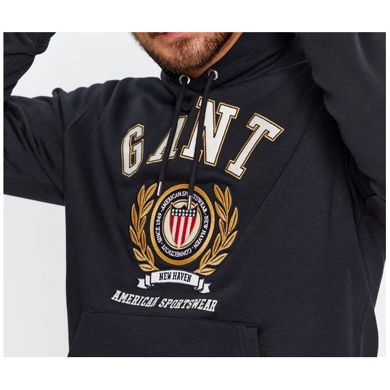 Sudadera Gant maxi logo frontal negra PB - Guanxe Atlantic Marketplace