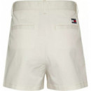 Tjw Claire Hr Pleated Shorts Ancient Whi  TOMMY JEANS