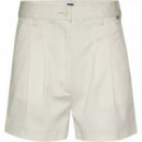 Tjw Claire Hr Pleated Shorts Ancient Whi  TOMMY JEANS