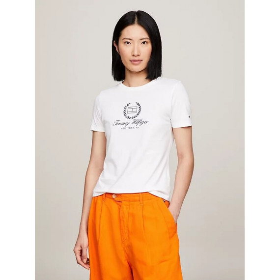 Camiseta de Cuello Alto con Corte Slim y Logo de TOMMY HILFIGER