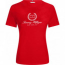 Camiseta de Cuello Alto con Corte Slim y Logo de TOMMY HILFIGER