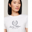 Camiseta de Cuello Alto con Corte Slim y Logo de TOMMY HILFIGER