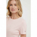 Camiseta de Cuello Alto con Corte Slim y Logo de TOMMY HILFIGER