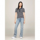 1985 SLIM PIQUE STRIPE POLO SS BRETON DE