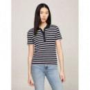 1985 SLIM PIQUE STRIPE POLO SS BRETON DE
