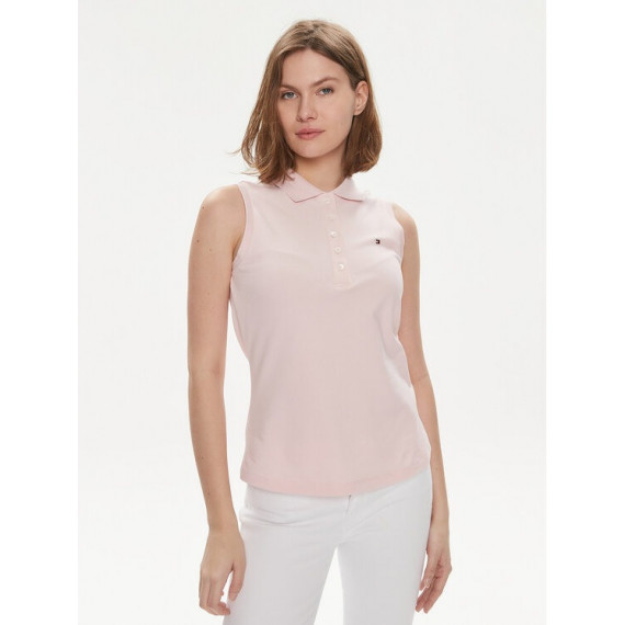 1985 Slim Sleeveless Polo Whimsy Pink  TOMMY HILFIGER