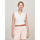 1985 Slim Sleeveless Polo Ecru  TOMMY HILFIGER