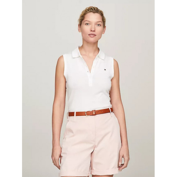 1985 Slim Sleeveless Polo Ecru  TOMMY HILFIGER